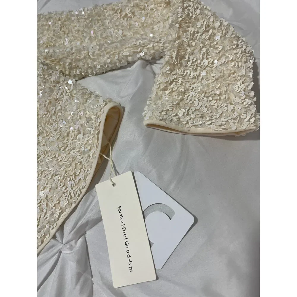 Commense Sequin Long Sleeve‎ Jacket With Bow Decoration size XS/2
